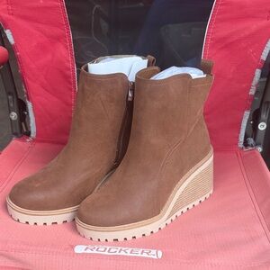 Torrid Brown Wedge Ankle Boots